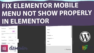 How to Fix Mobile Elementor Menu Not Show Properly When We Create Header From Start in WordPress