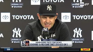 Aaron Boone after the Yankees' 7-1 win