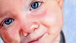 Watercolor Baby Portrait Tutorial - Painting Soft Skin & Subtle Colors