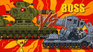 Kv-6 VS Mega Boss - Mega tanks VS Mega Boss - Cartoons about tanks