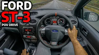 FORD FOCUS ST-3 SIV 300+ BHP - POV TEST DRIVE & REVIEW (UK)