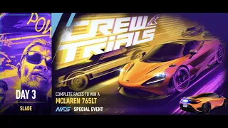 Mclaren 765LT | crew trials | Need For Speed: No Limits | Day 3