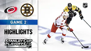 NHL Highlights | First Round, Gm2 Hurricanes @ Bruins - Aug. 13, 2020