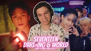 DANCER REACTS TO SEVENTEEN | 'Darl+ing' & 'WORLD' MVs & Dance Practices