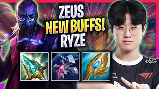 ZEUS TRIES RYZE WITH NEW BUFFS! - T1 Zeus Plays Ryze TOP vs Teemo! | Season 2024