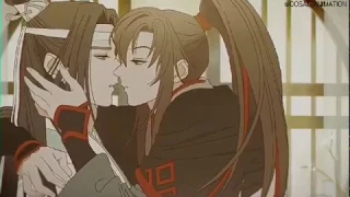 Wei Ying y Lan Zhan beso 😲