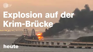 heute 19:00 Uhr 08.10.22 Explosion auf Krim-Brücke, Sabotage Bahn, Wahl Niedersachsen (українською)