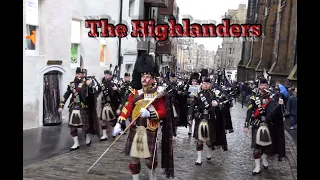 4 Scots "The Highlanders" parade Edinburgh's The Royal Mile 2018