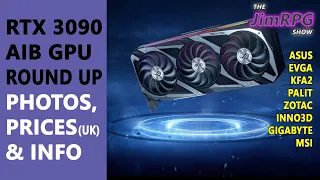 Nvidia RTX 3090 AIB Cards Roundup - Asus, EVGA, KFA2, Palit, Zotac, Inno3D, Gigabyte, MSI