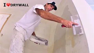 How to skim coat a wall in less then 6 minutes!