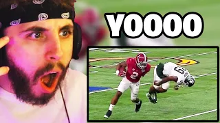 British Guy Reaction to College Football "Get Off Me" Moments