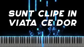 Sunt clipe in viata ce dor - Instrumental Pian - Negativ Pian - Tutorial