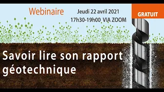 Webinaire Savoir lire son rapport géotechnique