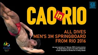 CAO IN RIO 2016 || ALL DIVES MEN’S 3M SPRINGBOARD FROM RIO 2016