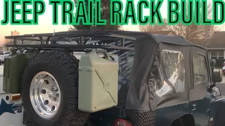 Jeep Wrangler- DIY Overland Rear Trail Cargo Rack Basket Build JEEP  TJ XJ YJ JK CJ