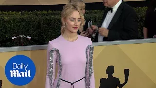 Saoirse Ronan looks pretty in pink on the SAG Awards red carpet - Daily Mail