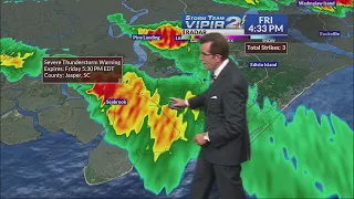 Severe Thunderstorm Warning issues for Colleton County