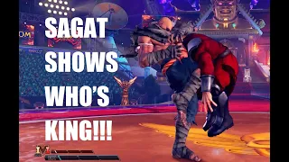 Sagat vs M. Bison | Level 8 CPU | Street Fighter V