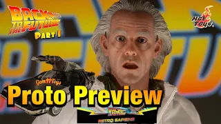 Hot Toys PROTOTYPE PREVIEW Doc Brown MMS610 BACK TO THE FUTURE PART 1 Retro Toy Sapiens  ホットトイズ