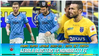 Kerala Blasters vs Mumbai City fc : ISL 2022-23 | 28th Oct 2022 | Pes 21 | PS5 Gameplay 🔥