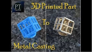 3D Printing to Metal Casting/Lost PLA Lattice Cube