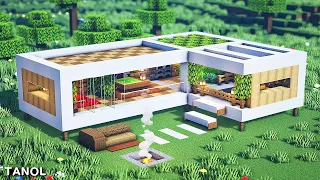 ⚒️ Minecraft | How To Build a Luxurious Modern House | Survival House 🏡