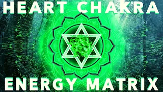 Heart Chakra energy matrix | 528 Hz + Theta waves | Attract love Chakra healing meditation music