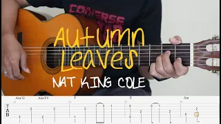 AUTUMN LEAVES - Fingerstyle Guitar Tutorial Tab + Chords + Lyrics