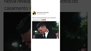 Noiva revela gravidez nos votos de casamento 😍💖