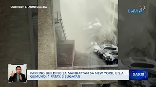 Parking building sa Manhattan sa New York, U.S.A., gumuho; 1 patay, 5 sugatan | Saksi