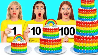 100 개의 음식 층 | 재미있는 상황 Multi DO Food Challenge