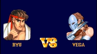 Street Fighter II SNES - Ryu vs. Vega - Hardest Setting