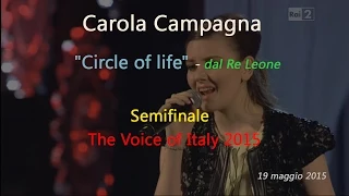 Carola Campagna "Circle of life" - The Voice of Italy, Semifinali