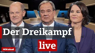 Das TV-Triell: Baerbock vs. Laschet vs. Scholz – Bundestagswahl 2021 | WDR aktuell