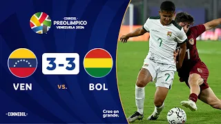 VENEZUELA vs. BOLIVIA [3-3] | RESUMEN | CONMEBOL PREOLÍMPICO | FASE PRELIMINAR