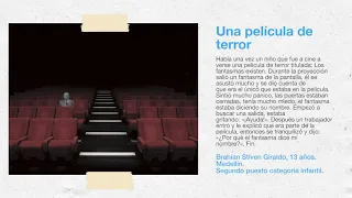 Categoría infantil: el futuro es hoy Una película de terror, ganador de #MedellínEn100Palabras