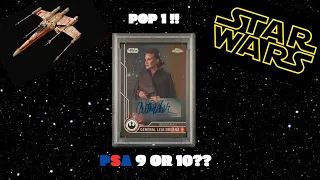 Blind Princess Leia Autographed Black Refractor PSA Reveal