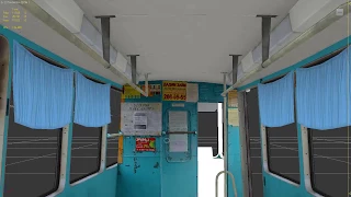 3dsmax Анимация Шторки Трамвай КТМ-5 (71-605) тест