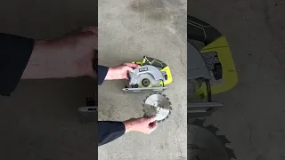 HOW TO CHANGE THE BLADE ON YOUR RYOBI CIRCULAR SAW // 🚨🚨Remove the Battery First!🚨🚨
