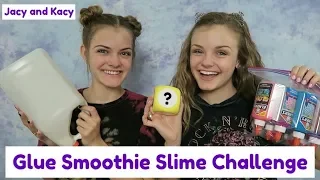 Glue Smoothie Slime Challenge ~ Jacy and Kacy