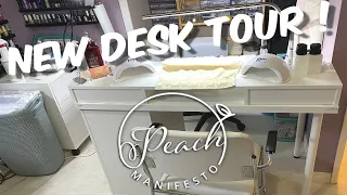 NEW Desk Tour ! IKEA hack nail desk