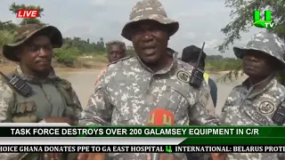 Task Force Destroys Over 200 Galamsey Equipment In C/R