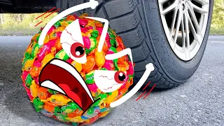 EXPERIMENT: Car vs Candy, Cherry, Rubik's Cube - Crushing Crunchy & Soft Things by Car!