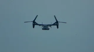 V22 Osprey Head on Flyby Rotor Transition RAF Mildenhall Avgeek