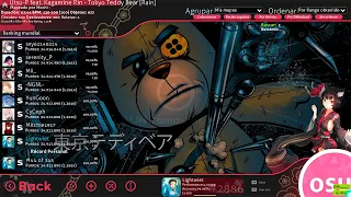 「Osu! Catch」4,36⭐Tokyo Teddy Bear Utsu-P fear. Kagamine Rin | [SS Rank Rain | FC 217pp