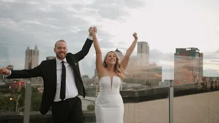 Emotional Personal Wedding Vows at Rooftop Downtown Venue!!