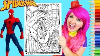 Coloring Spider-Man Web Marvel Coloring Page Prismacolor Colored Pencils | KiMMi THE CLOWN