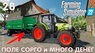🚜 Farming Simulator 22: ПОЛЕ СОРГО и МНОГО ДЕНЕГ #28 [прохождение 2022]