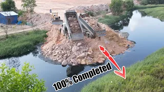 Good Job ! Best Success Completed 100% Road Opening For Dump Trucks Filling Process,