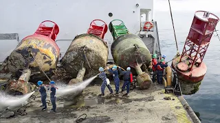 Cleaning Massive US Anchor Buoys in Middle of The Ocean